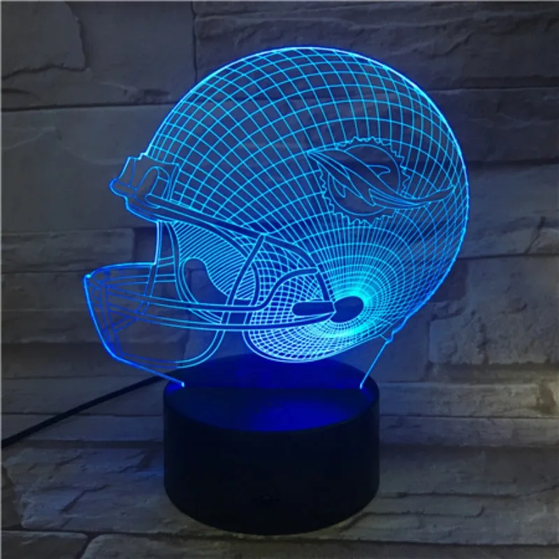 Rugby NFL Miami Dolphins 3D night light 1/3/7/16 colors available