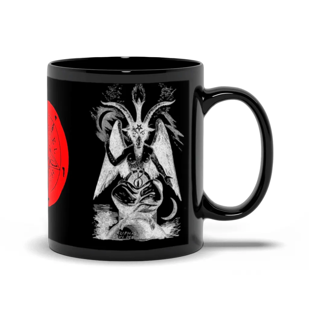 Sabbatic Goat (Baphomet) & Infernal Union Sigil Black Mugs