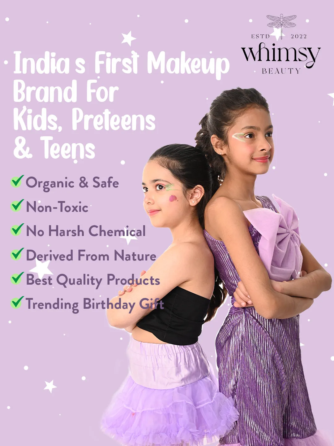 Safe & Organic Glow-Up Beauty Makeup Kit for Preteen and Teen Girls (Pack of 7)