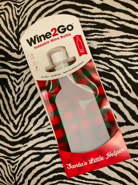 Santa's Little Helper Wine To Go Foldable Wine Bottles