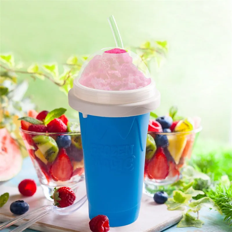 Silicone Quick-frozen Ice Cream Smoothie Maker Squeeze Cup