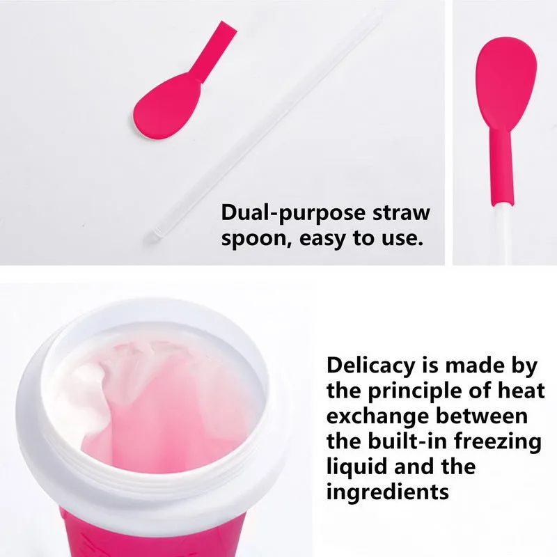 Silicone Quick-frozen Ice Cream Smoothie Maker Squeeze Cup