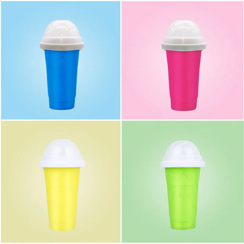 Silicone Quick-frozen Ice Cream Smoothie Maker Squeeze Cup