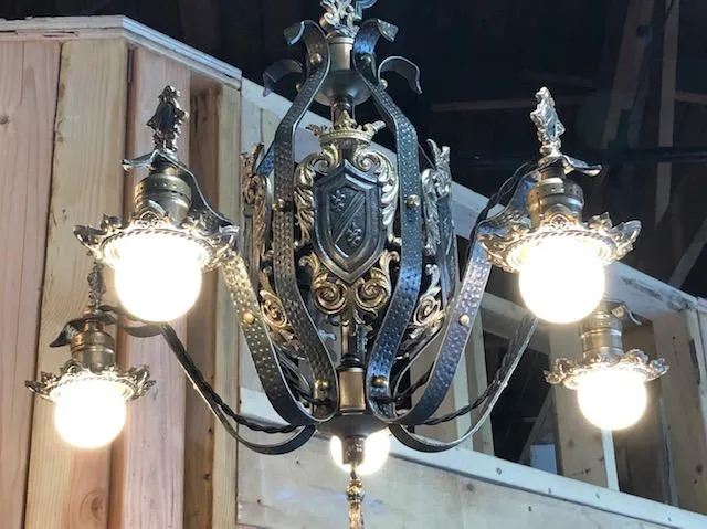 Spanish/Tudor Revival 5 Light Chandelier [SEP19-57]