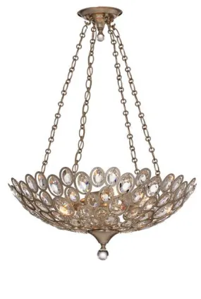 STERLING 5 LIGHT CHANDELIER, DISTRESSED TWILIGHT