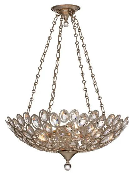 STERLING 5 LIGHT CHANDELIER, DISTRESSED TWILIGHT