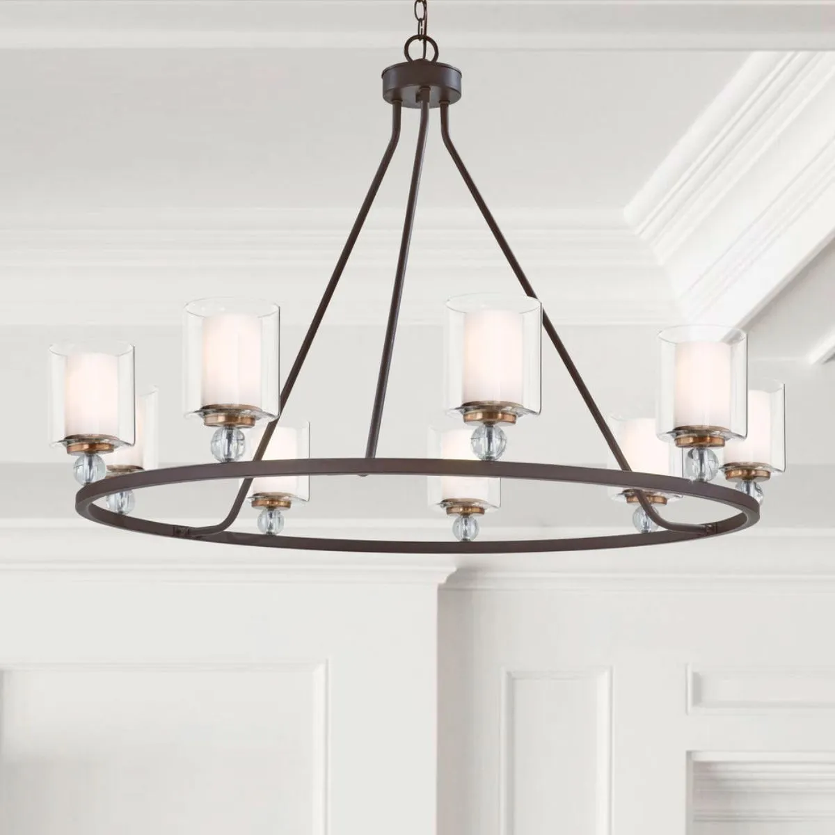 Studio 5 45 In. 9 Lights Chandelier Bronze & Brass Finish