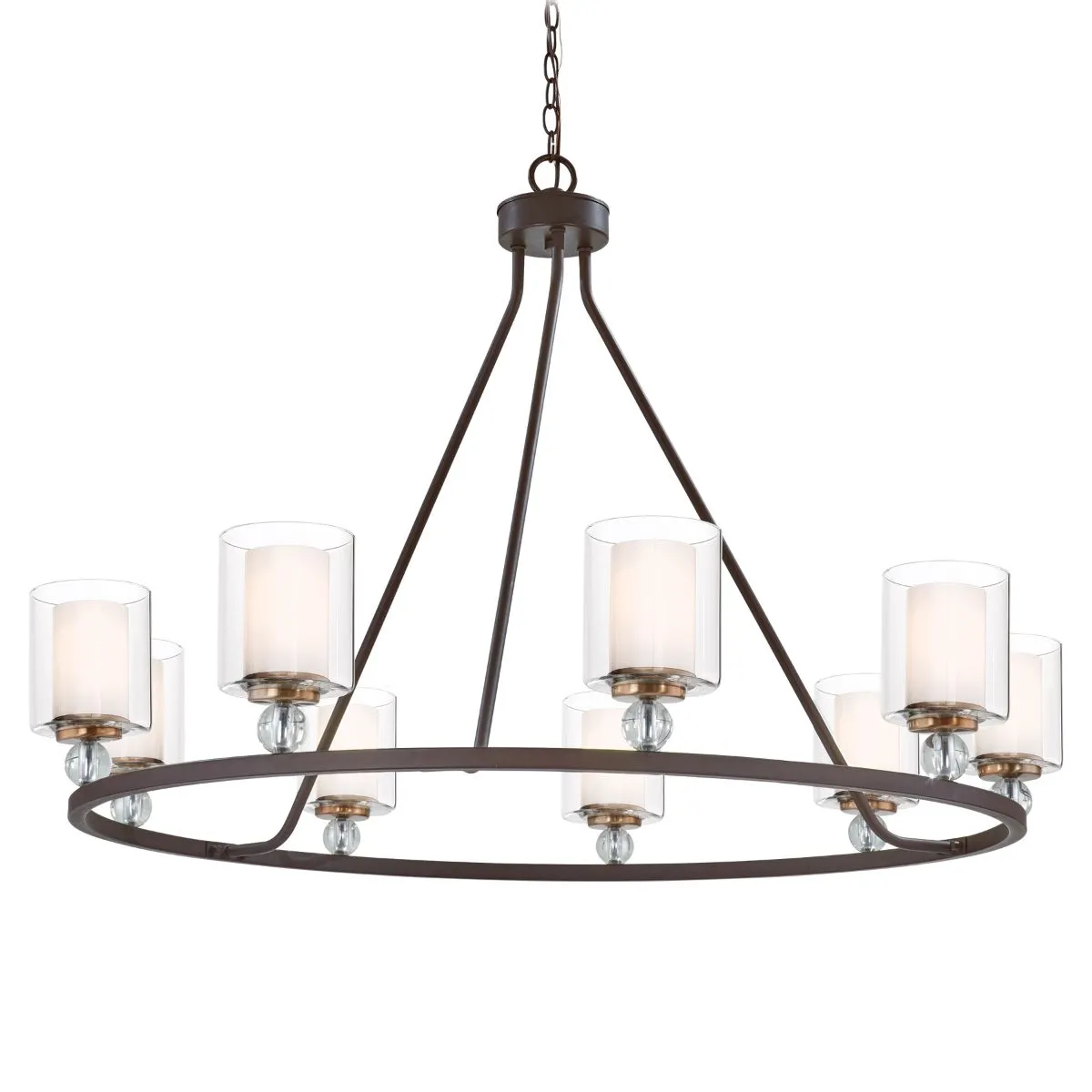 Studio 5 45 In. 9 Lights Chandelier Bronze & Brass Finish