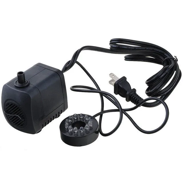 Submersible Fountain Pool Water Pump with 12 Color LED