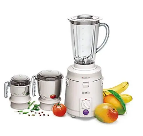 Sujata SuperMix SM Mixer Grinder, 900W, 3 Jars (White)