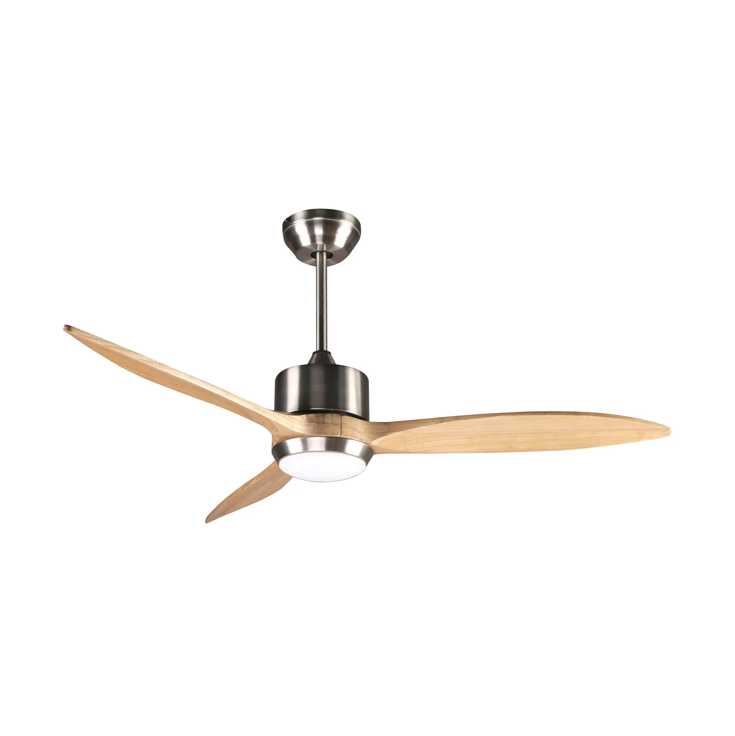 Suva Indoor DC Ceiling Fan with LED Light & Remote - Natural Timber 122cm