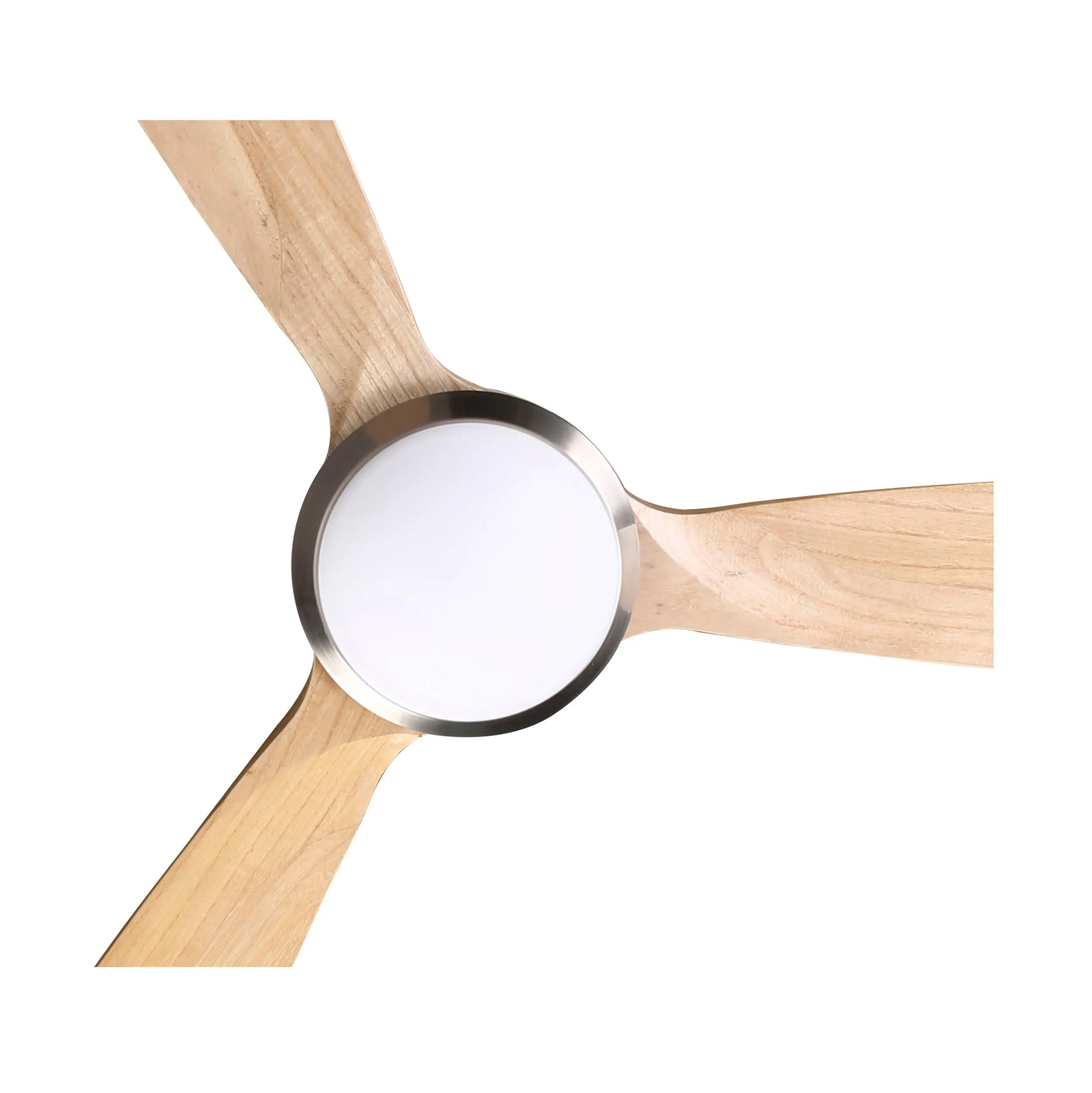 Suva Indoor DC Ceiling Fan with LED Light & Remote - Natural Timber 122cm