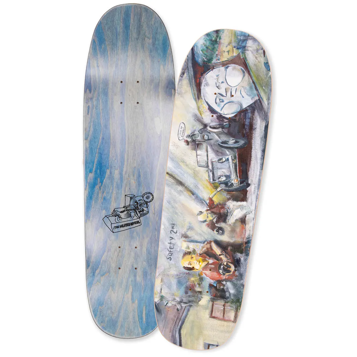 The Heated Wheel - No Riders Slick 9.25 Skateboard Deck