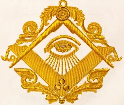 “The Man Who Would Be Master” Past Master Masonic Apron, Gold