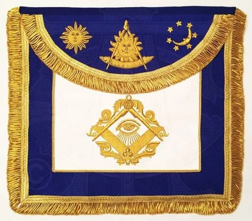 “The Man Who Would Be Master” Past Master Masonic Apron, Gold