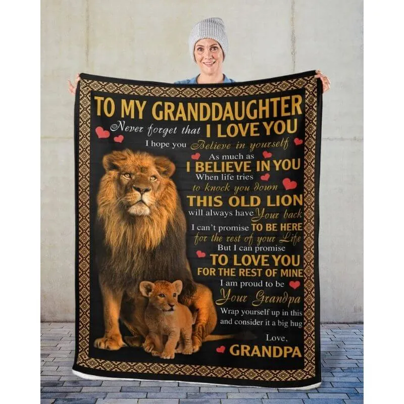 To My Granddaughter - From Grandpa - A387 - Premium Blanket