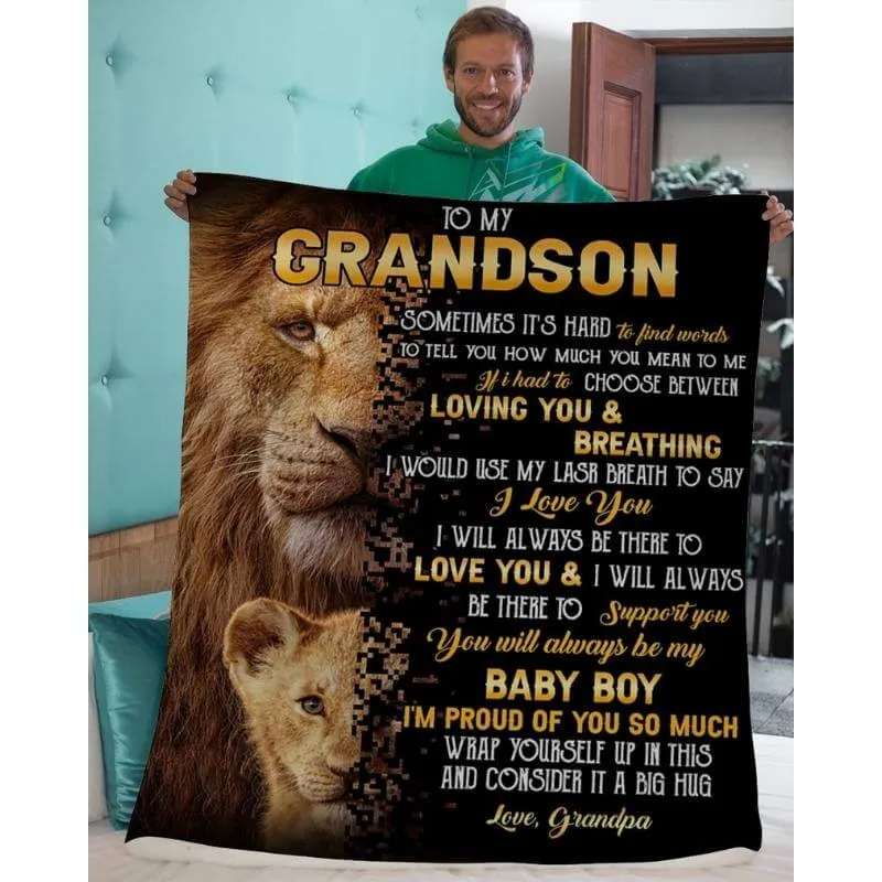 To My Grandson - From Grandpa - A322 - Premium Blanket