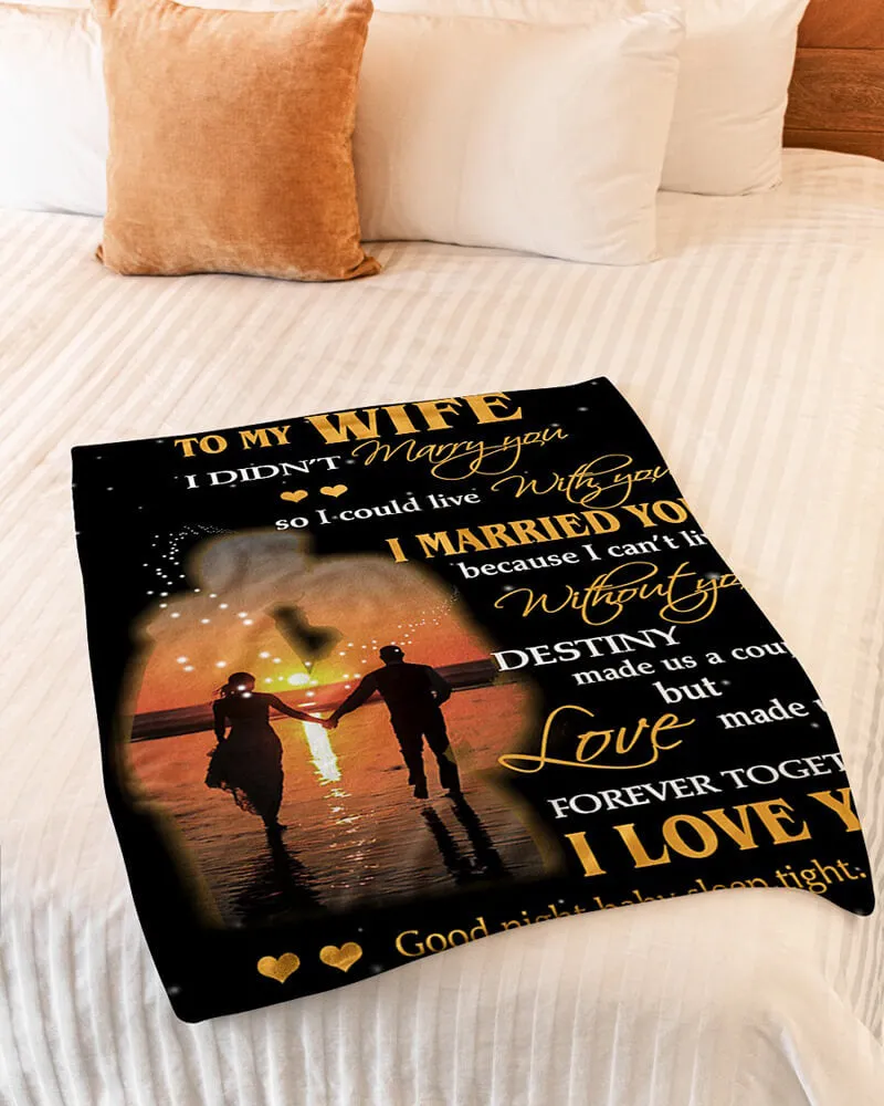 To My Wife - Husband A291 - Premium Blanket