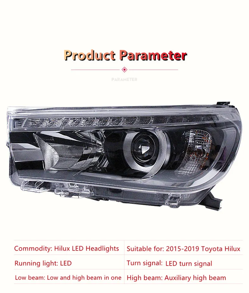 TOYOTA HILUX N80 LED HEADLIGHTS 2015-2019