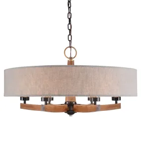 Uttermost Woodall 6 Light Drum Chandelier