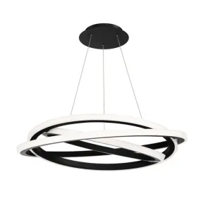 Veloce 38 in. LED Chandelier Black Finish