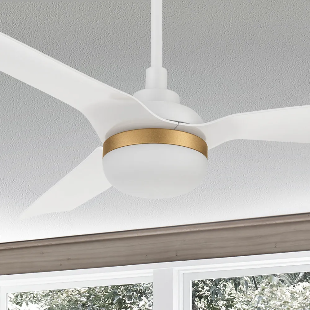 Visalia Smart Ceiling Fan with LED Light and Remote Outdoor/Indoor 52"