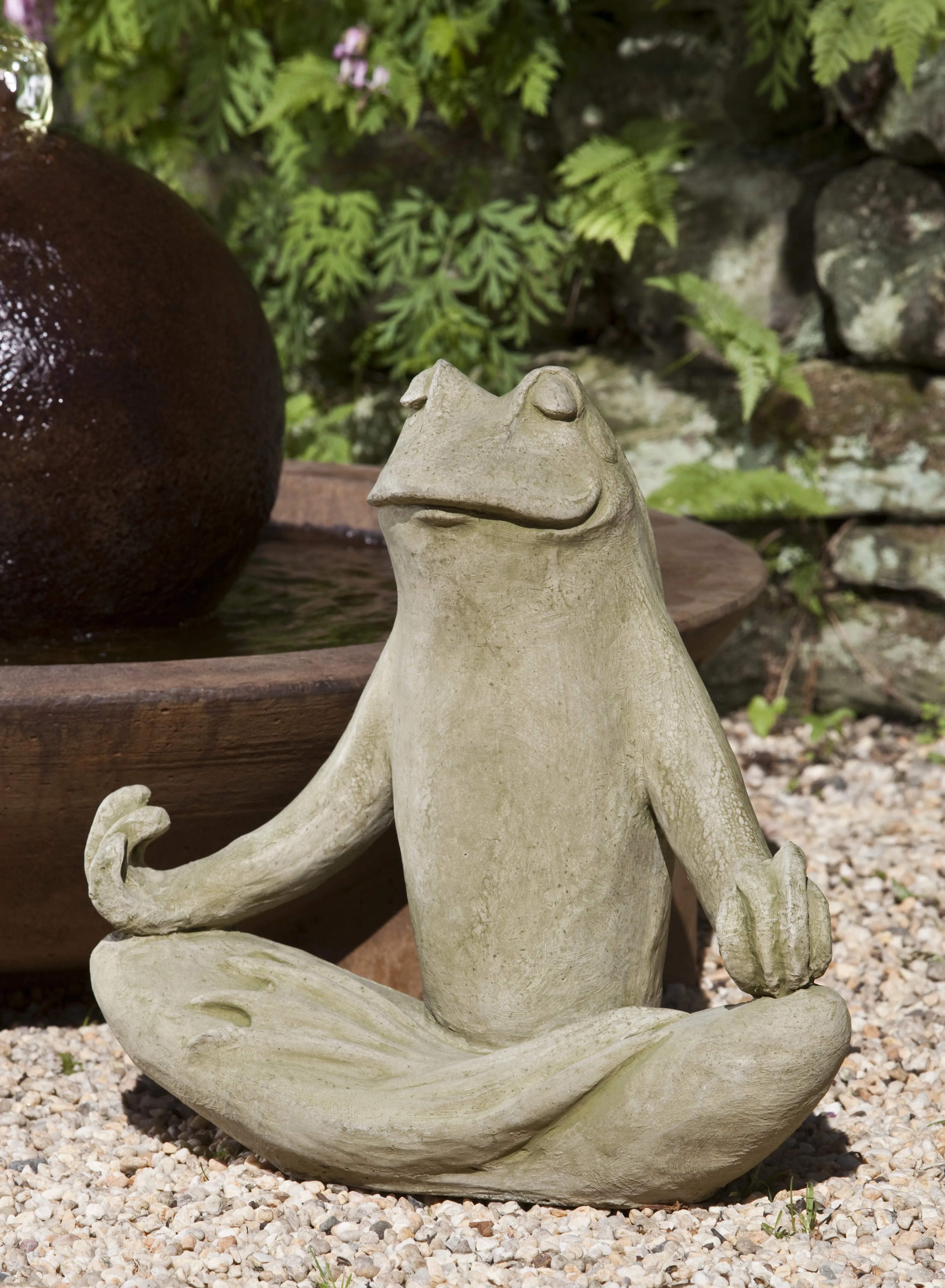 Zen Frog Garden Statue