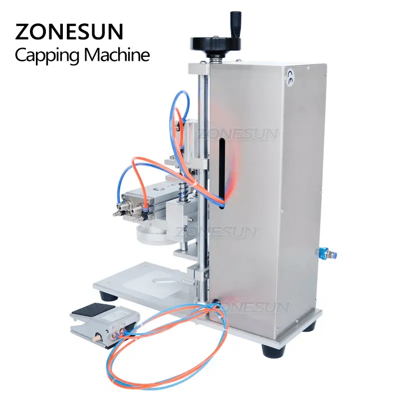 ZS-XG450D Semi-automatic Metal Twist-off Fruit Jam Jar Bottle Capper Screw Capping Machine